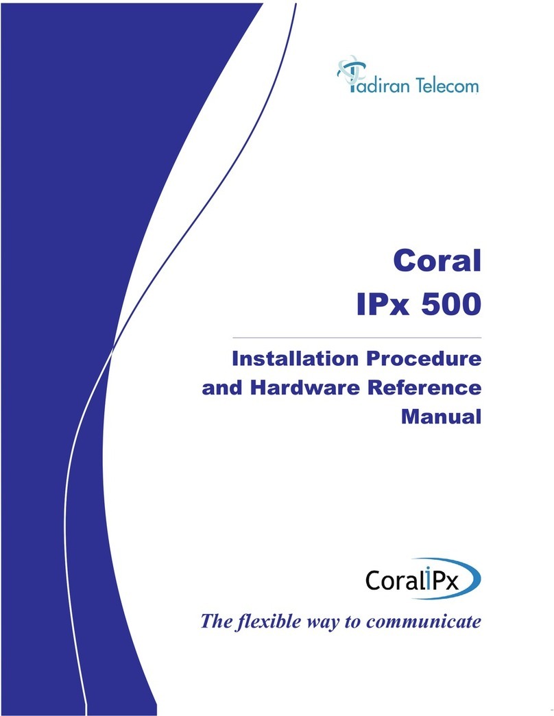 Tadiran Telecom Coral IPx 500 installation manual