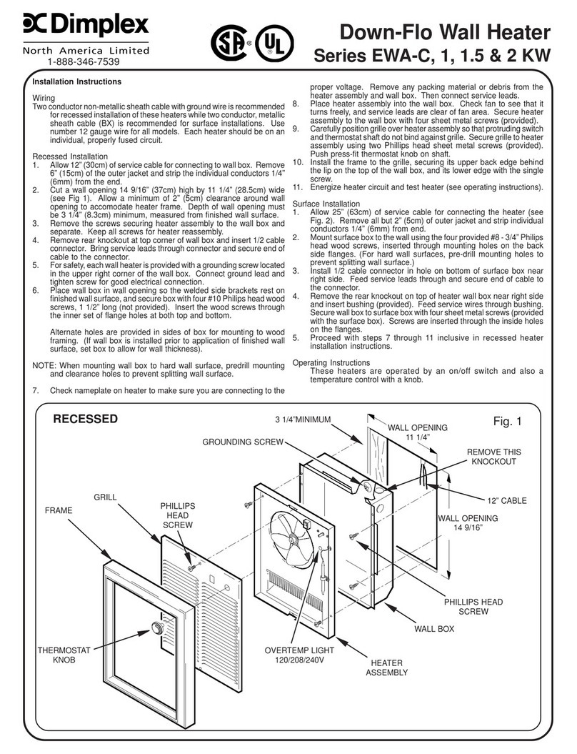 Dimplex EWa-C Series User manual
