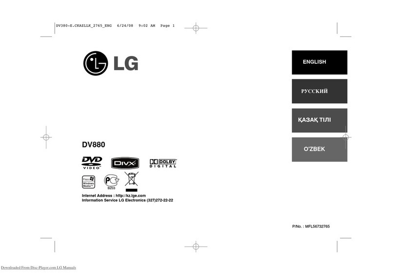 LG DV880 User manual