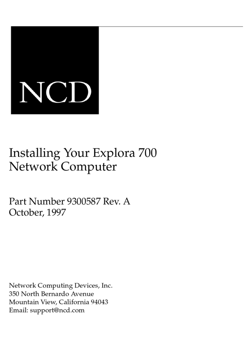 NCD Explora 700 Installing manual
