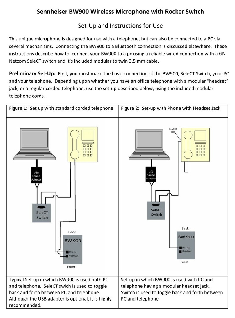 Sennheiser BW BW 900 Set-up and instructions for use