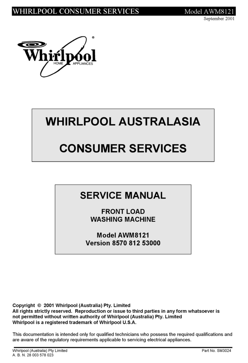 Whirlpool AWM8121 Service manual