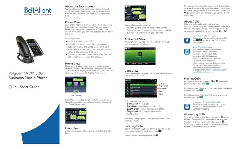 Polycom VVX 500 series User manual