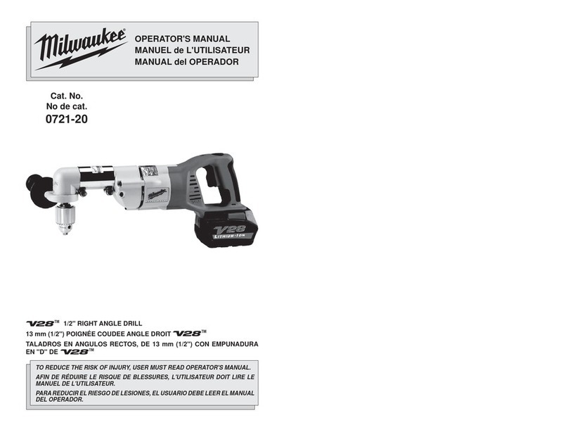 Milwaukee 0721-20 Operator's manual