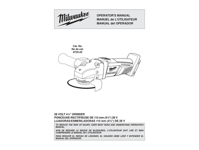 Milwaukee 0725-20 Operator's manual