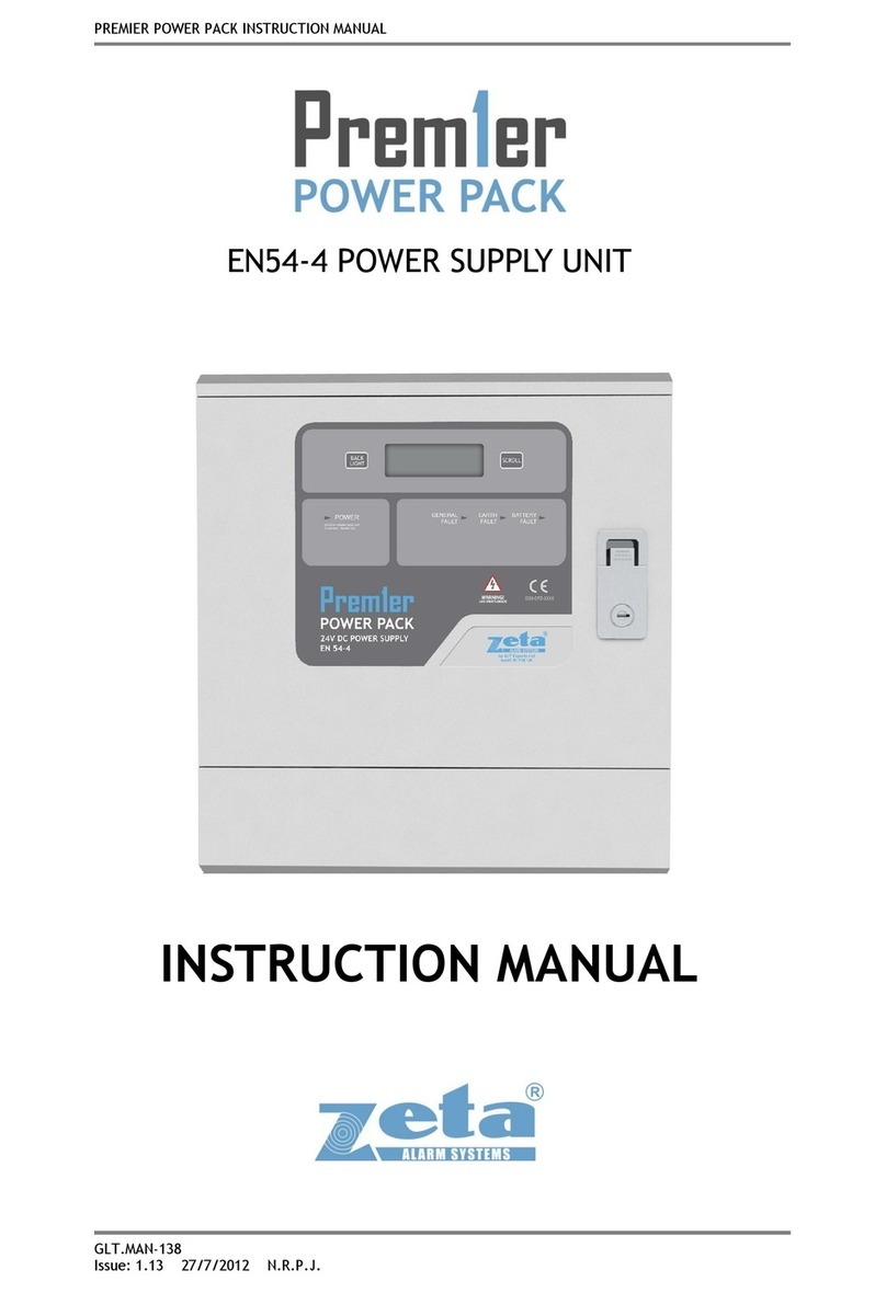 Zeta Alarm Systems Premier Power Pack EN54-4 instruction manual