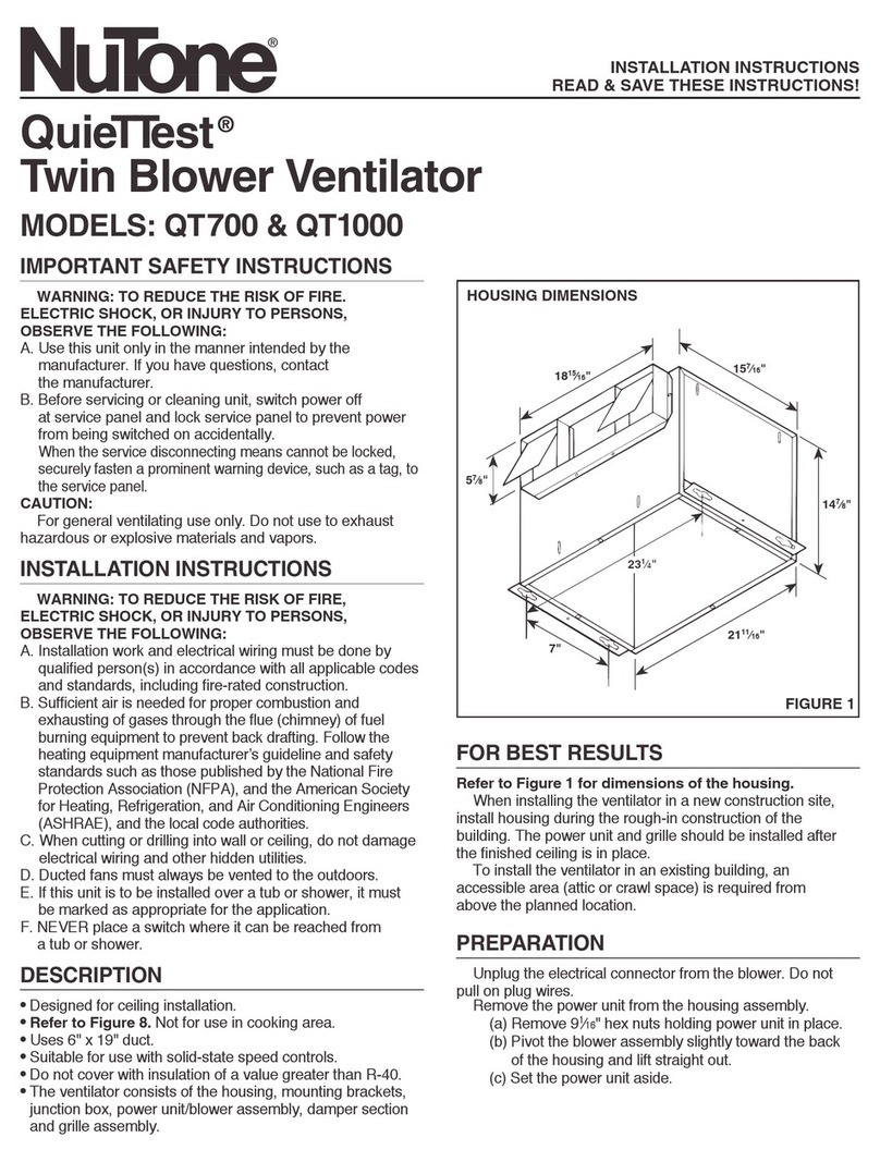 NuTone QuieTTest QT700 User manual