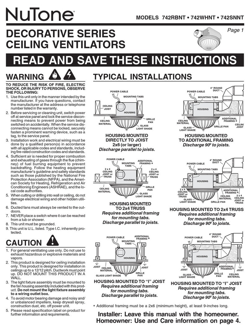 NuTone 742RBNT User manual NuTone 742RBNT User manual
