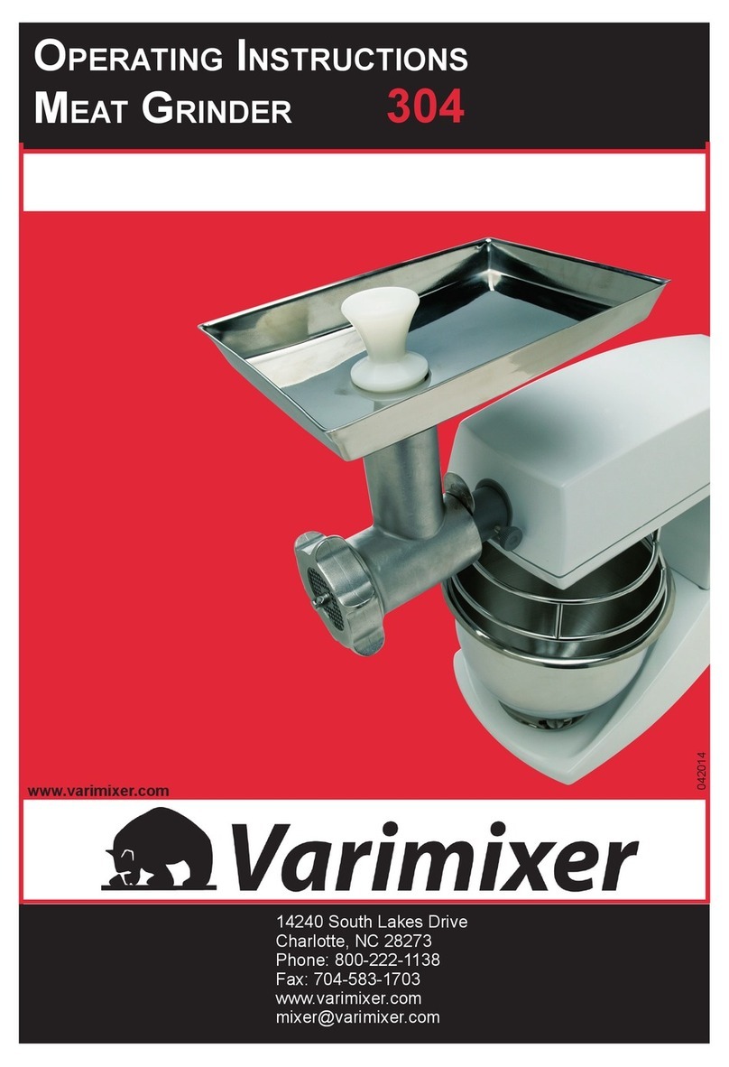 Varimixer 304 operating instructions