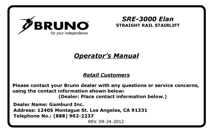 Bruno SRE-3000 Elan User manual