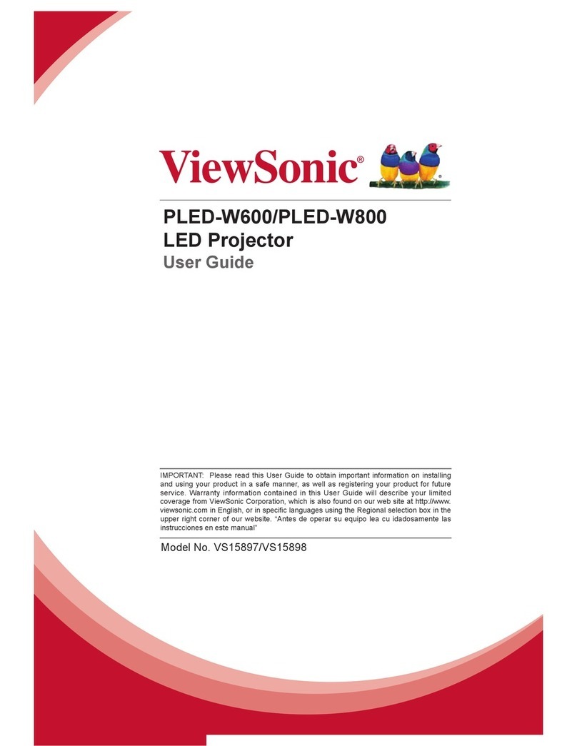 ViewSonic PLED-W600 User manual
