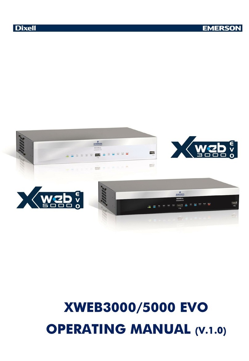 Emerson XWEB3000 EVO operating manual