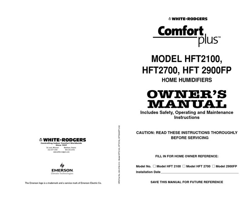 White Rodgers HFT2700 owner's manual