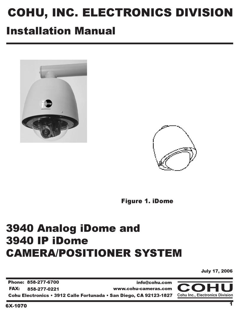 COHU 3940 Analog iDome User manual
