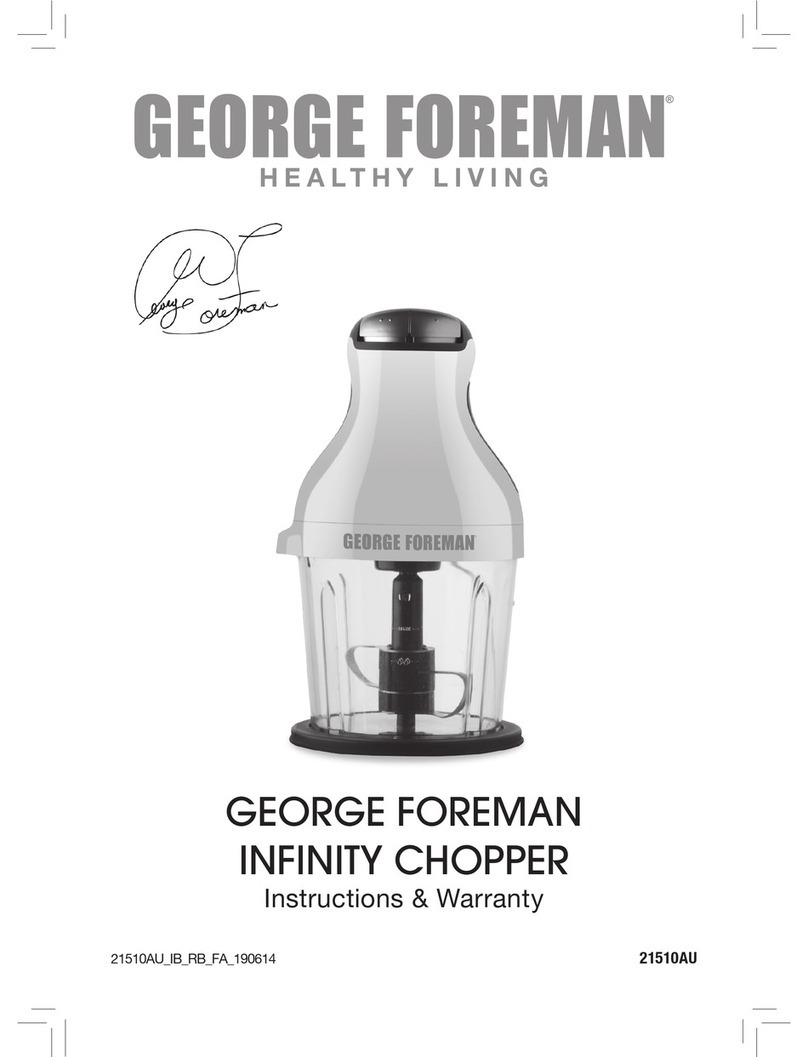 George Foreman INFINITY CHOPPER Instructions for use