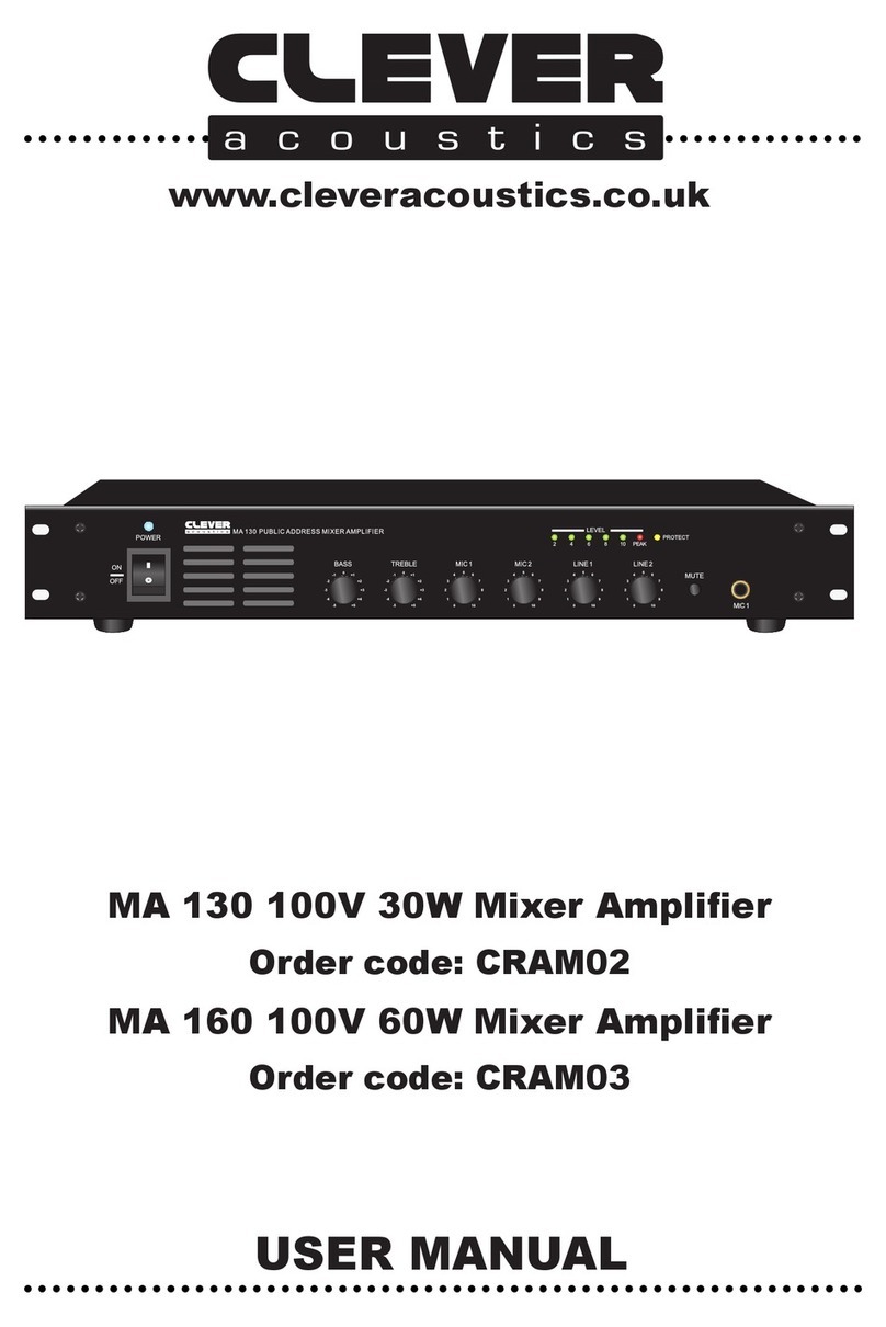 Clever Acoustics MA 130 100V 30W user manual