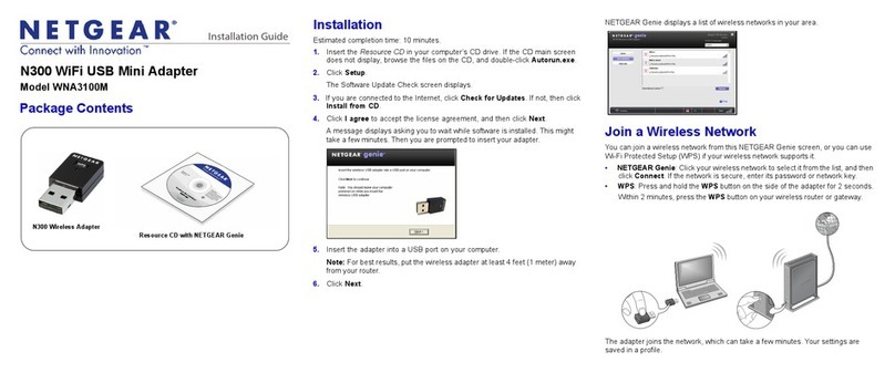 NETGEAR WNA3100M User manual