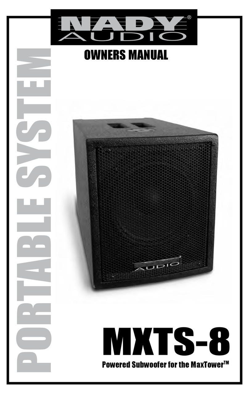 Nady Audio MaxTower MXTS-8 owner's manual