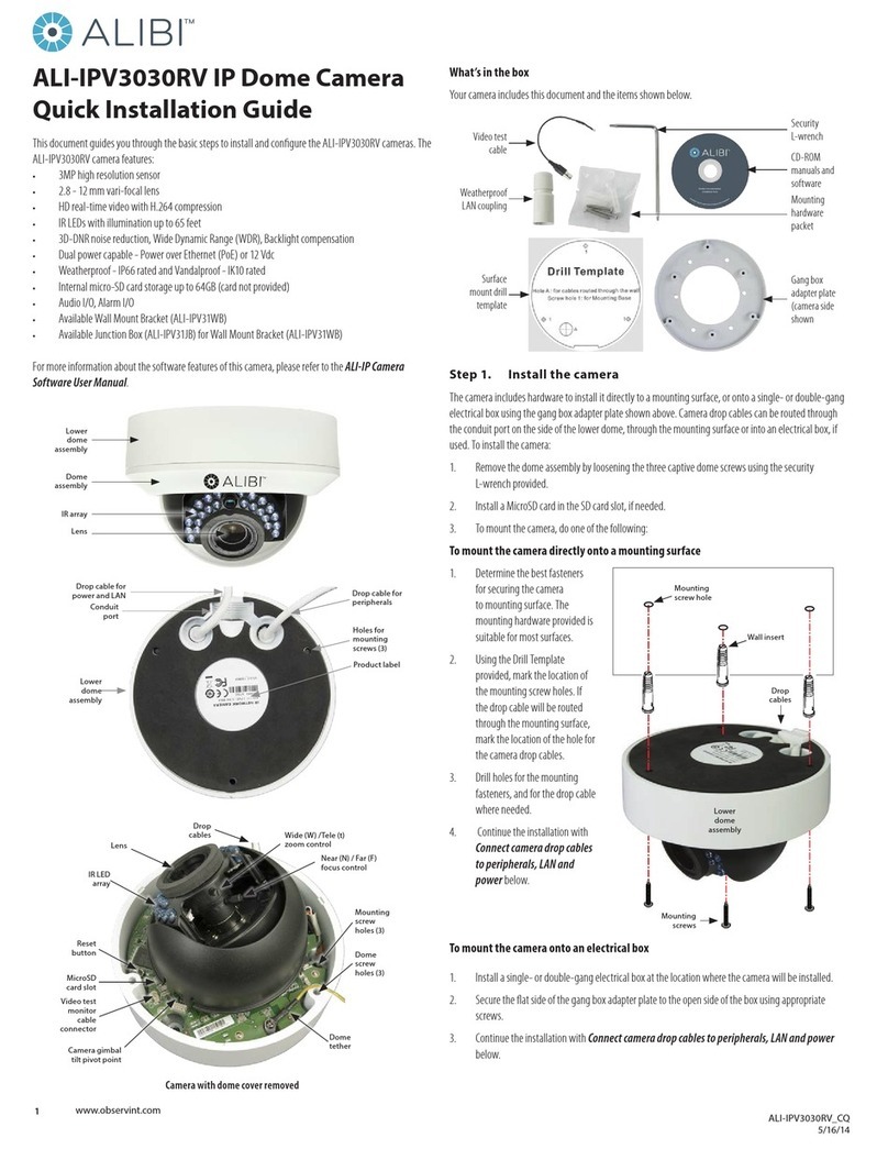 ALIBI ALI-IPV3030RV Quick installation guide