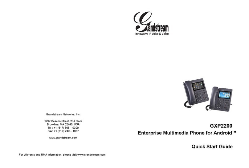 Grandstream Networks GXP2200 quick start guide