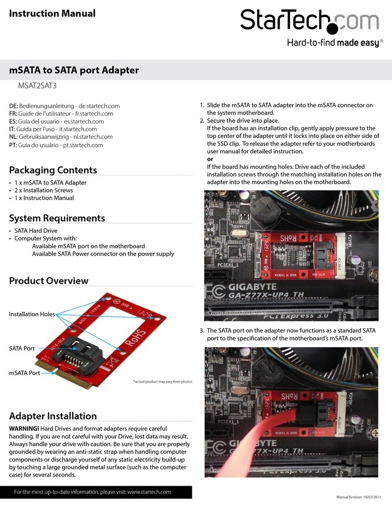 StarTech.com MSAT2SAT3 User manual StarTech.com MSAT2SAT3 User manual