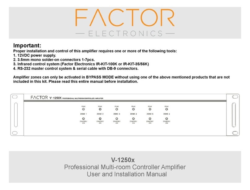 Factor Electronics V-1250x Operating manual