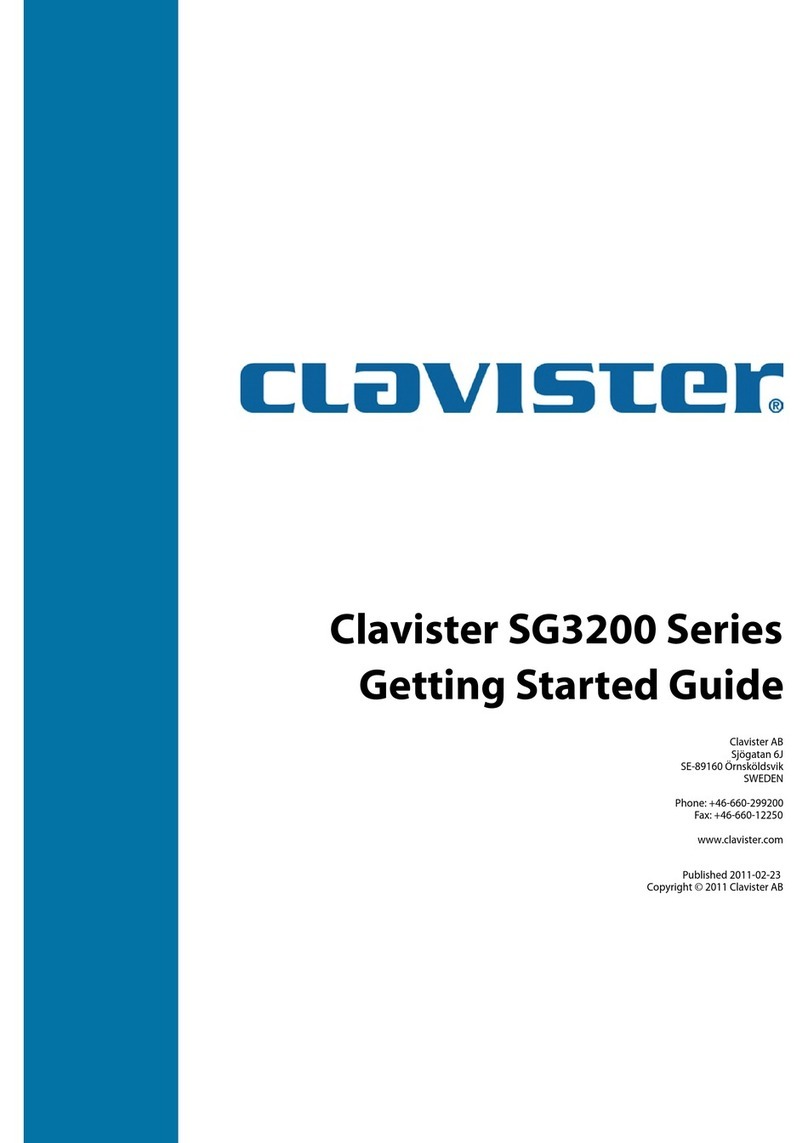 Clavister SG3200 Series User manual