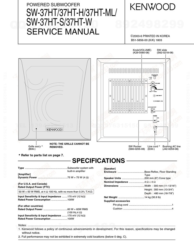 Kenwood SW-37HT User manual