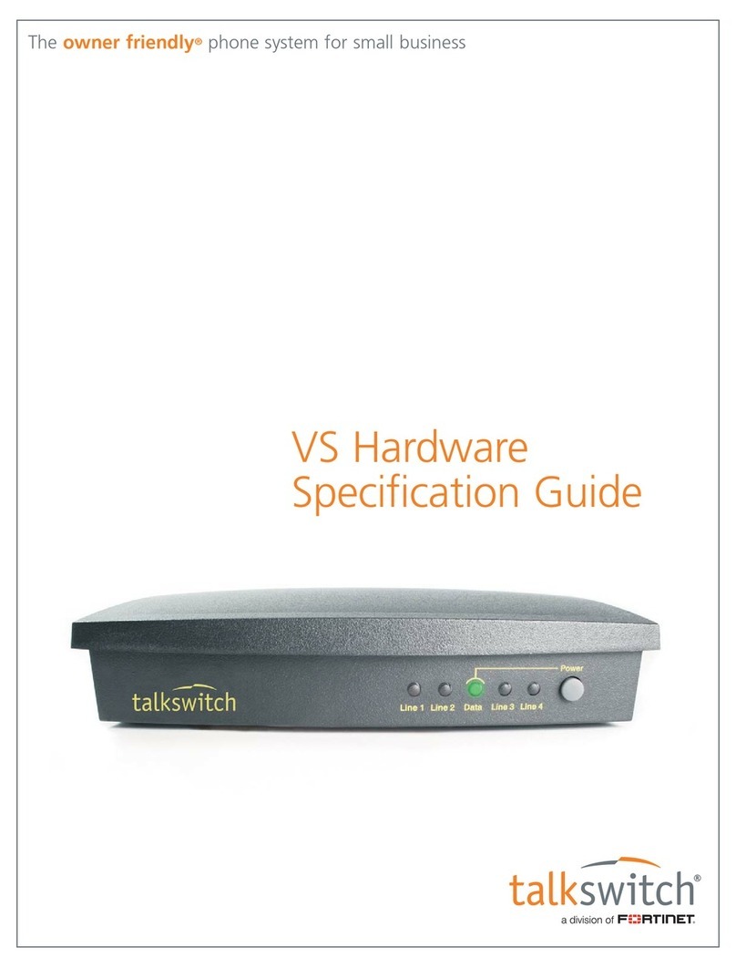 Talkswitch owner friendly Specifications guide
