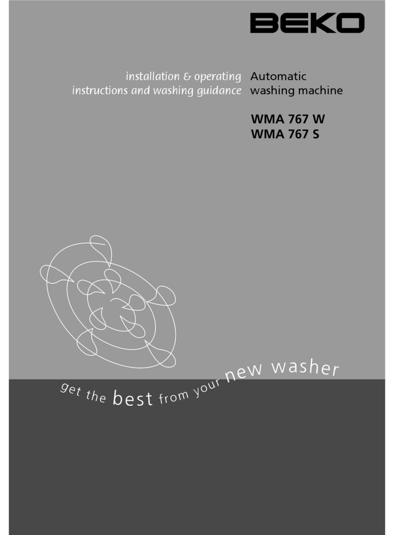 Beko WMA 767 W Operating instructions Beko WMA 767 W Operating instructions