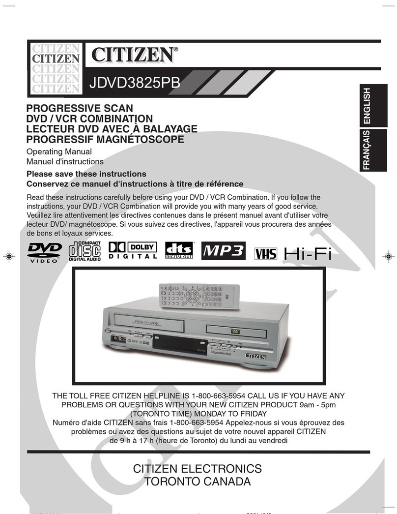 Citizen JDVD3825PB operating manual