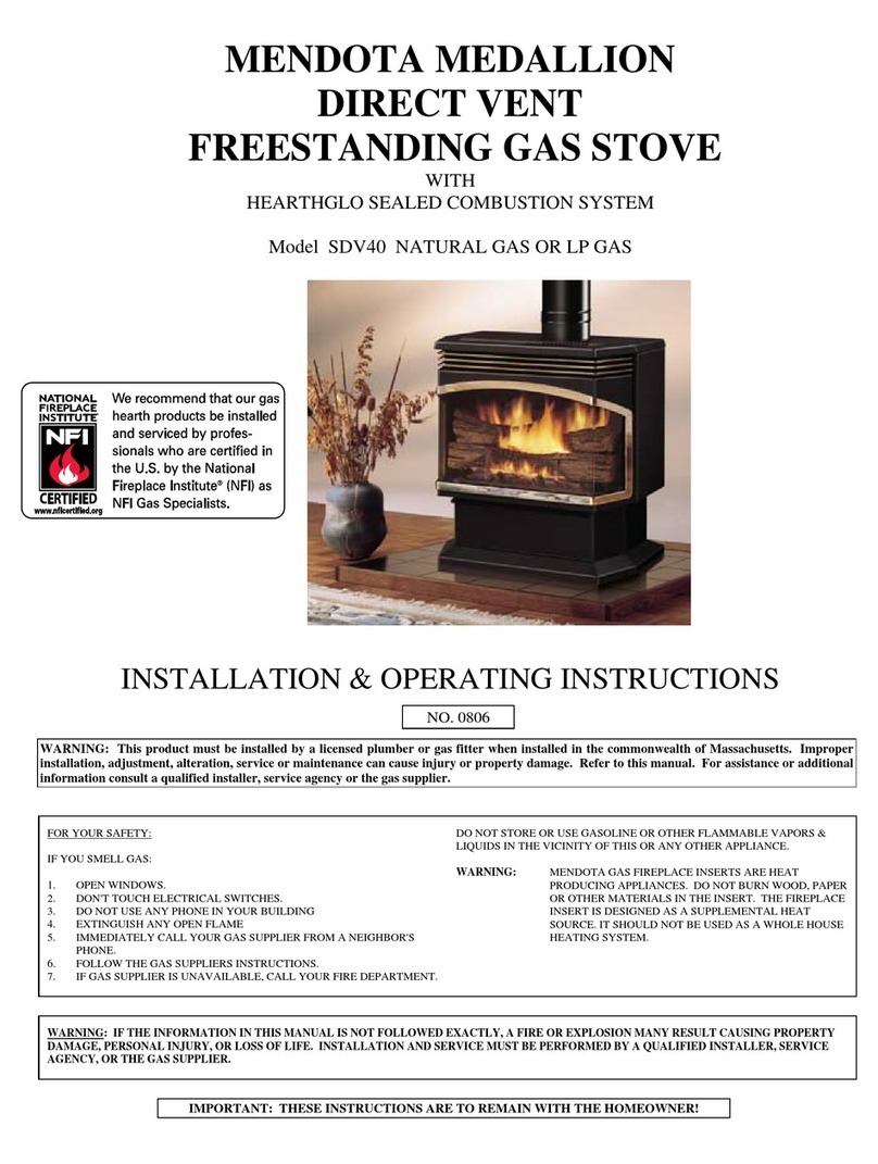 Mendota SDV40 MEDALLION Installation & operating instructions