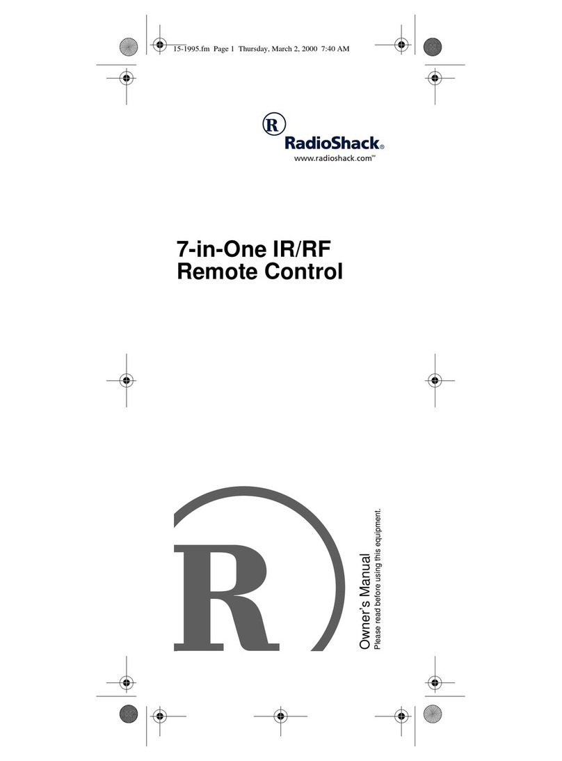 Radio Shack 7-in-One IR owner's manual
