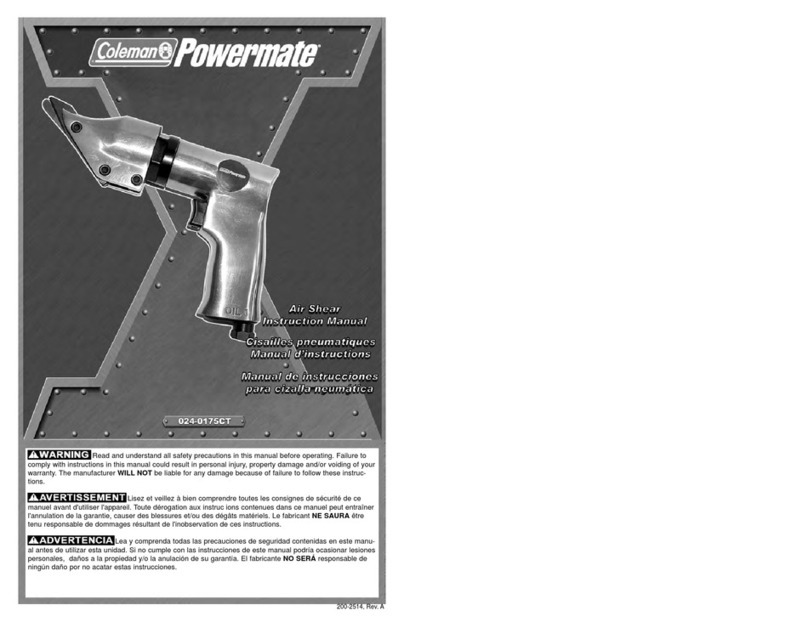 Coleman powermate 024-0175CT instruction manual