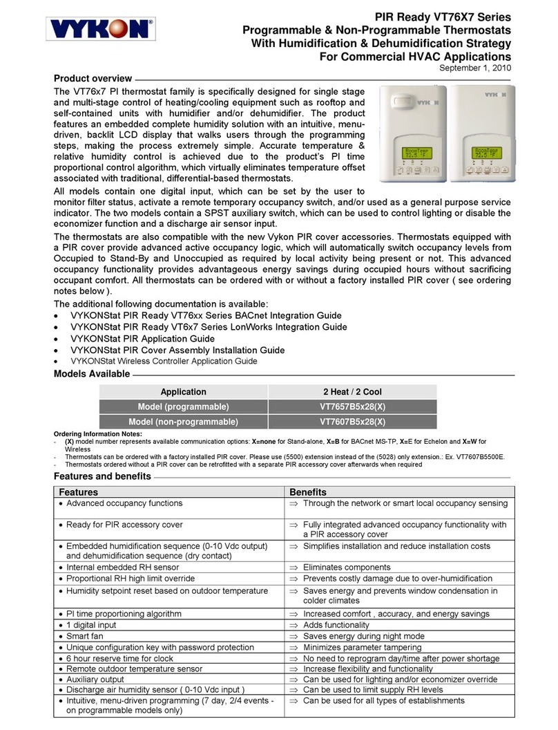 Vykon VT76X7 User manual