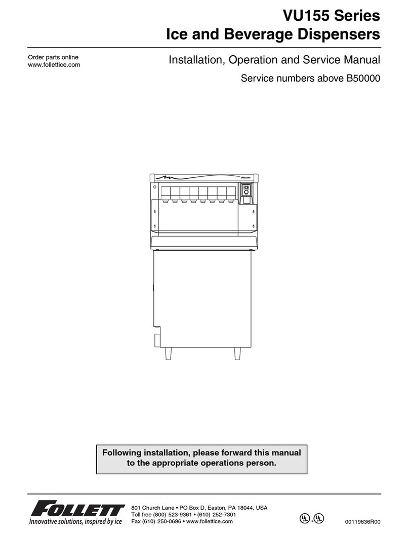 Follett VU155 Series Installation, operation and service manual