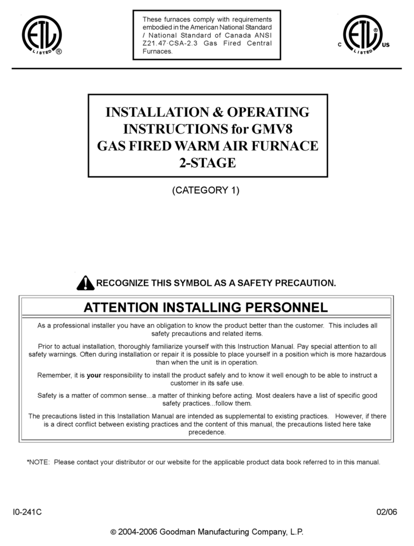 Goodman GMV8 Manual