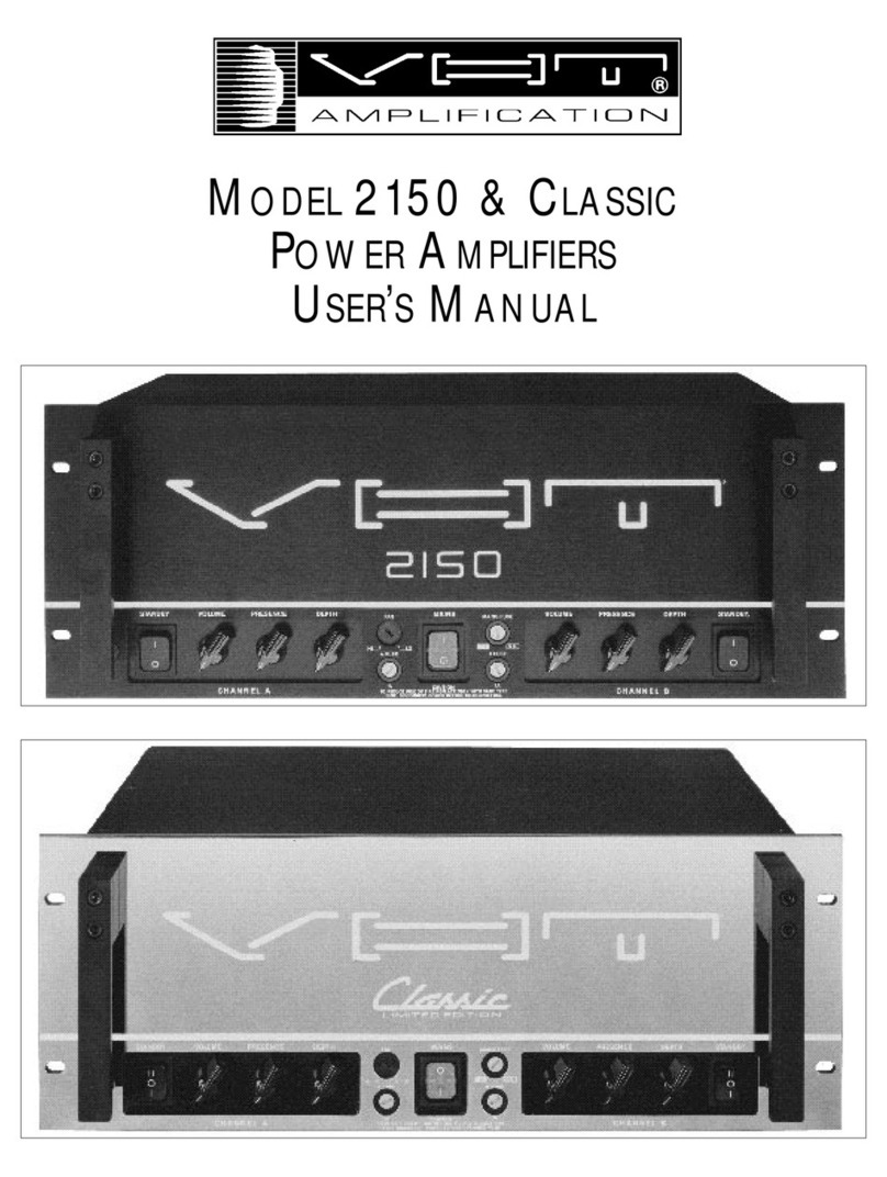 VHT Amplification 2150 user manual