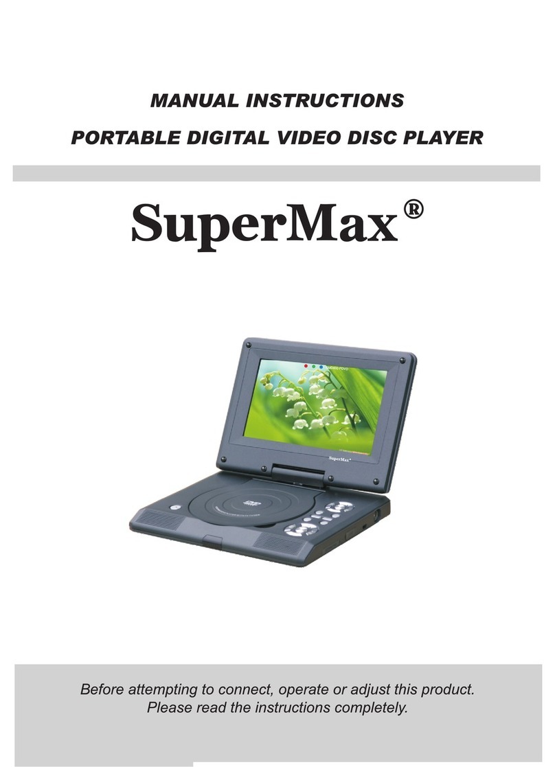 SuperMax Portable digital video disc player Manual instructions