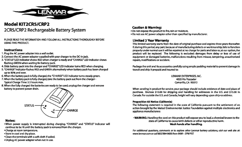 Lenmar CR5 User manual
