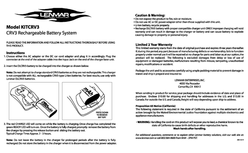 Lenmar KITCRV3 instructions