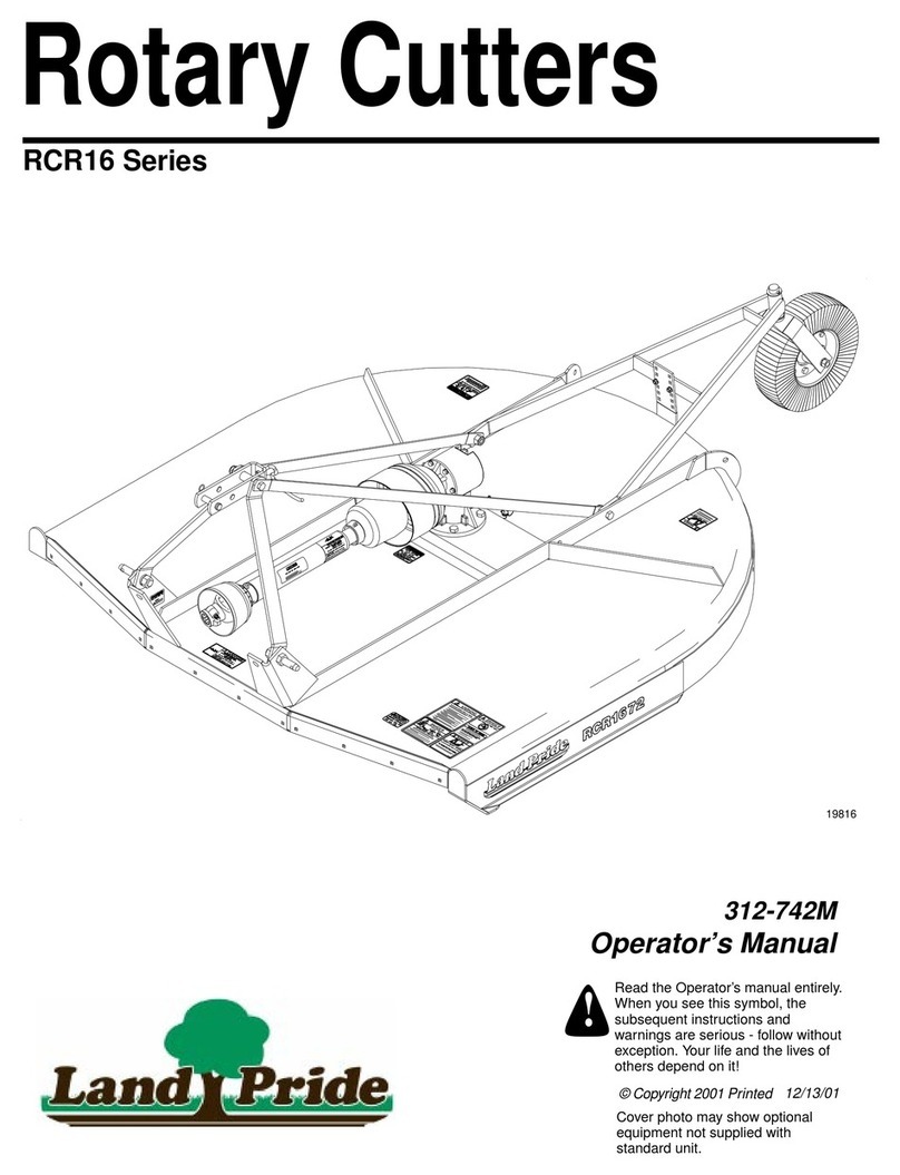 Land Pride RCR16 Series Operator's manual