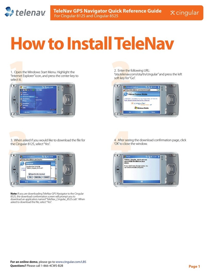 Cingular 8125 Quick reference guide