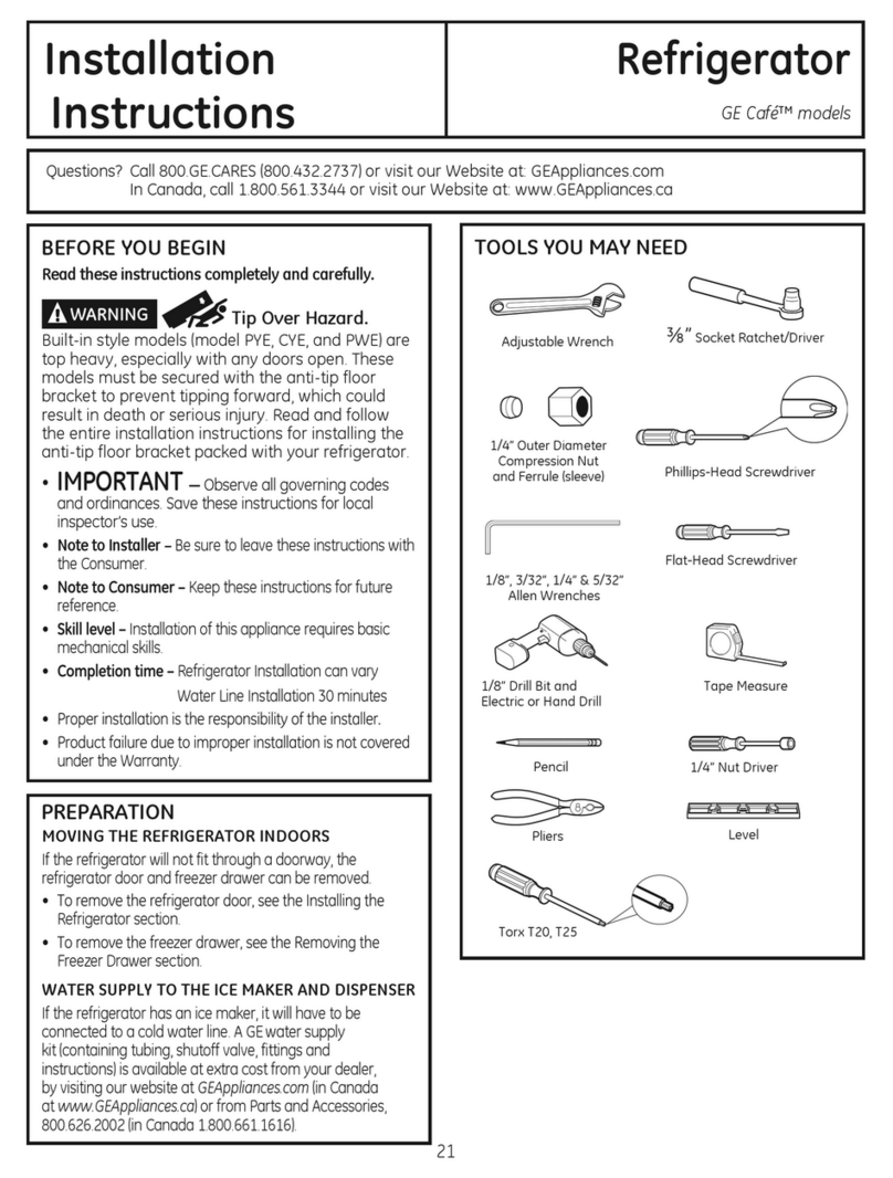 GE Cafe series User manual