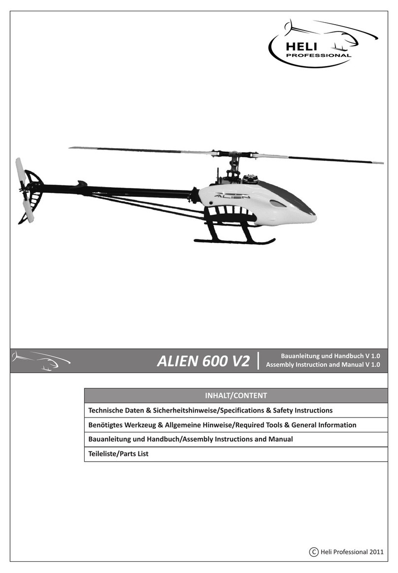 Heli-Professional ALIEN 600 V2 Assembly instructions and user's manual Heli-Professional ALIEN 600 V2 Assembly instructions and user's manual