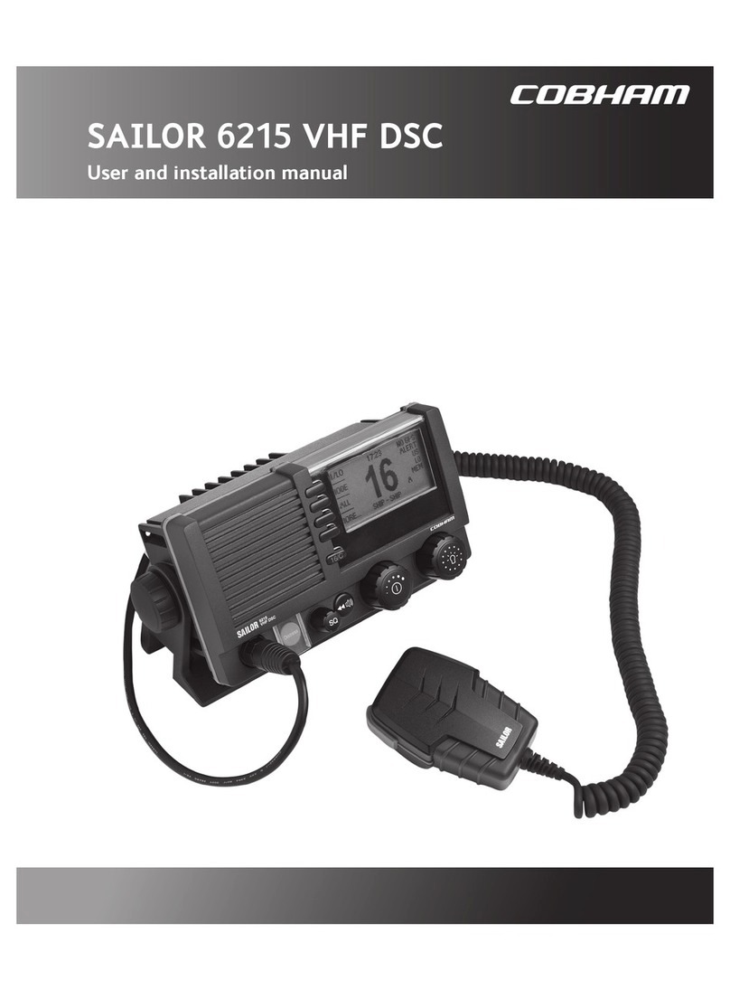 COBHAM Sailor 6215 VHF DSC User and installation manual