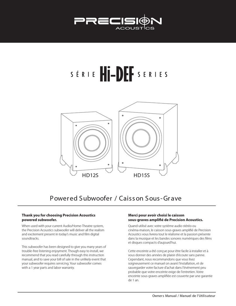 Precision Acoustics HD12S user guide