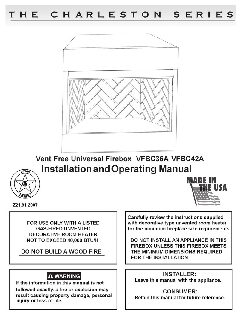 Sure Heat Charlestone VFBC36A User manual