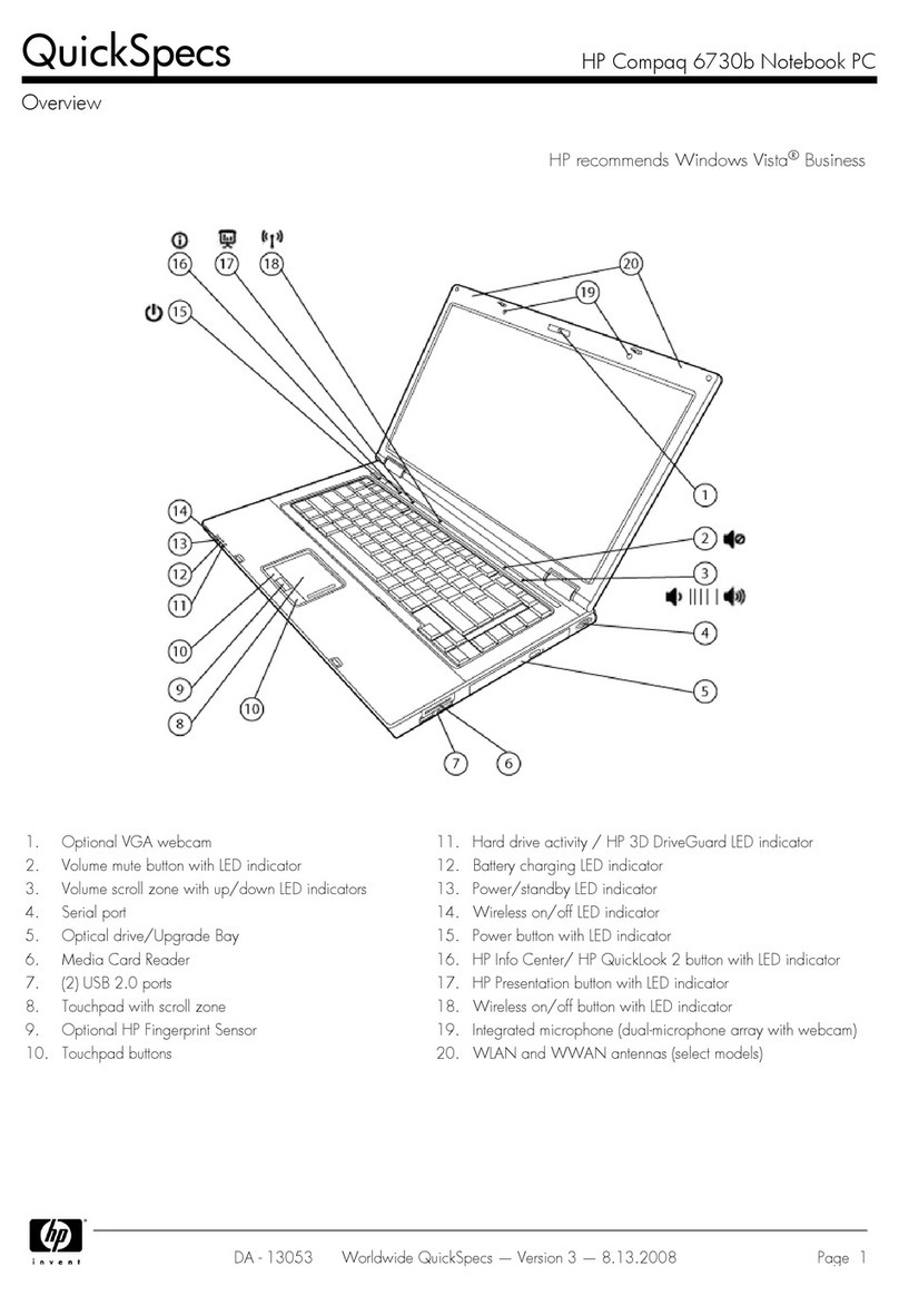 HP 6730b - Compaq Business Notebook Installation guide HP 6730b - Compaq Business Notebook Installation guide