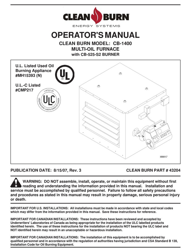 Cleanburn CB-1400 User manual
